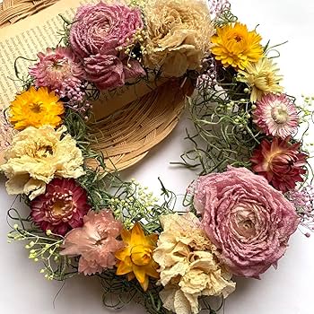 Amazon.co.jp: ドライフラワーリース ラナンキュラス : Hobbies